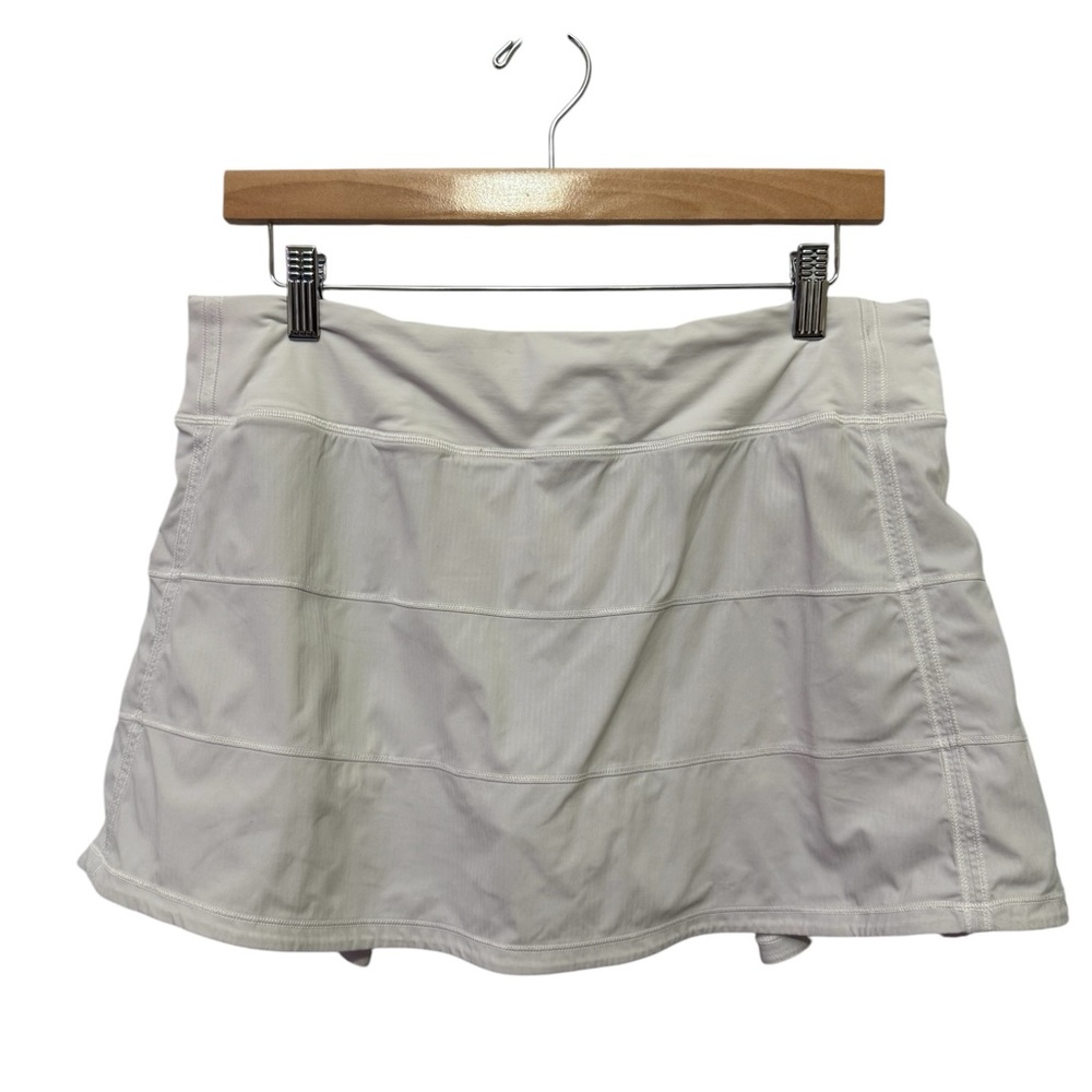Lululemon White Pace Rival Skirt